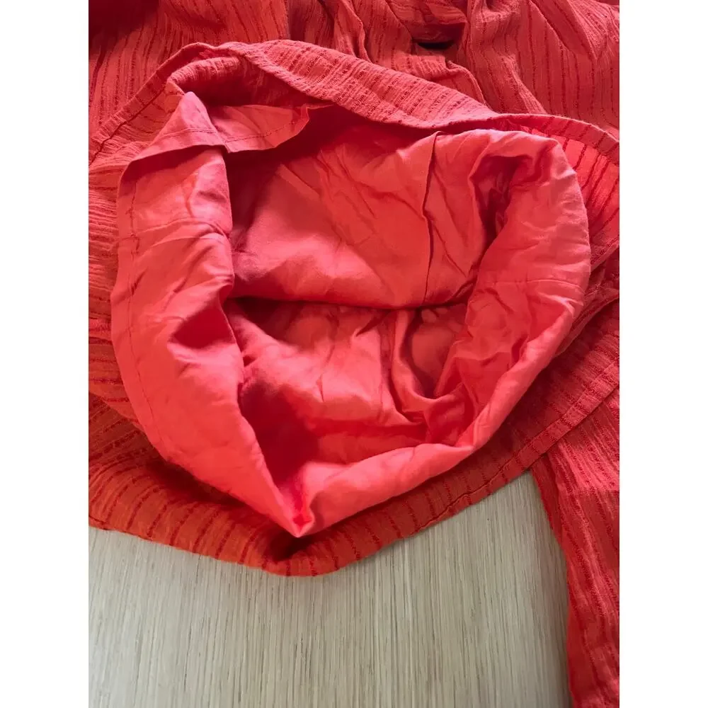 Maeve Anthropologie | Size 10 Proust Wide-Leg Twist Top Halter Jumpsuit Orange